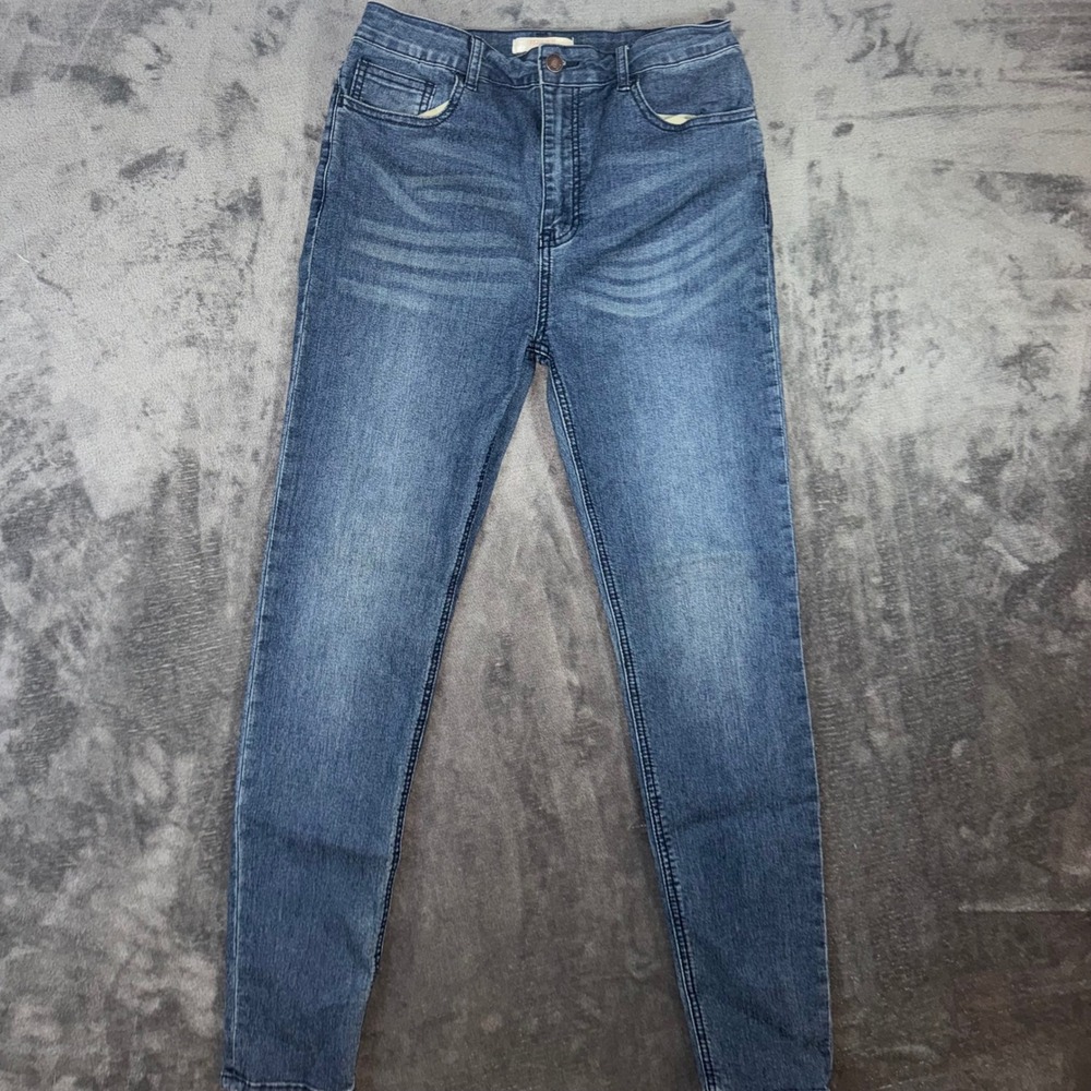 Womens 29 Forever 21 Skinny Jeans Blue Excellent High Waisted Denim Bottoms Cute